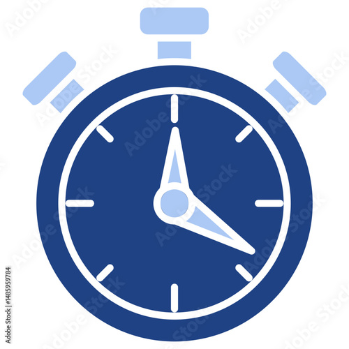 Free Download Chronometer Flat Blue Icon - GFXLoad