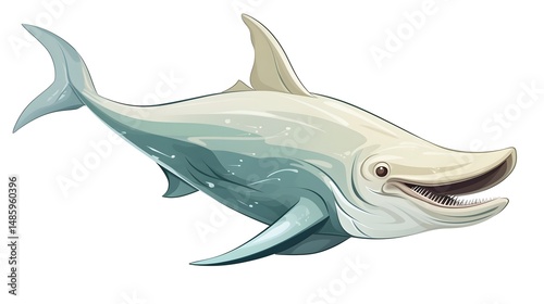 Cute Narwhal Vector Illustration Cartoon Character Design for Kids Book Cover