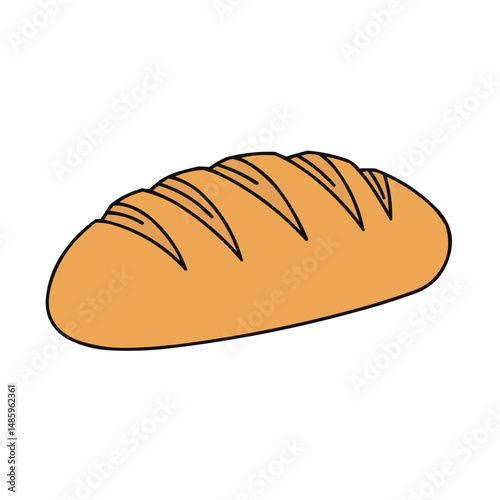 A warm, freshly baked croissant on a crisp white background. Sweet treat delight