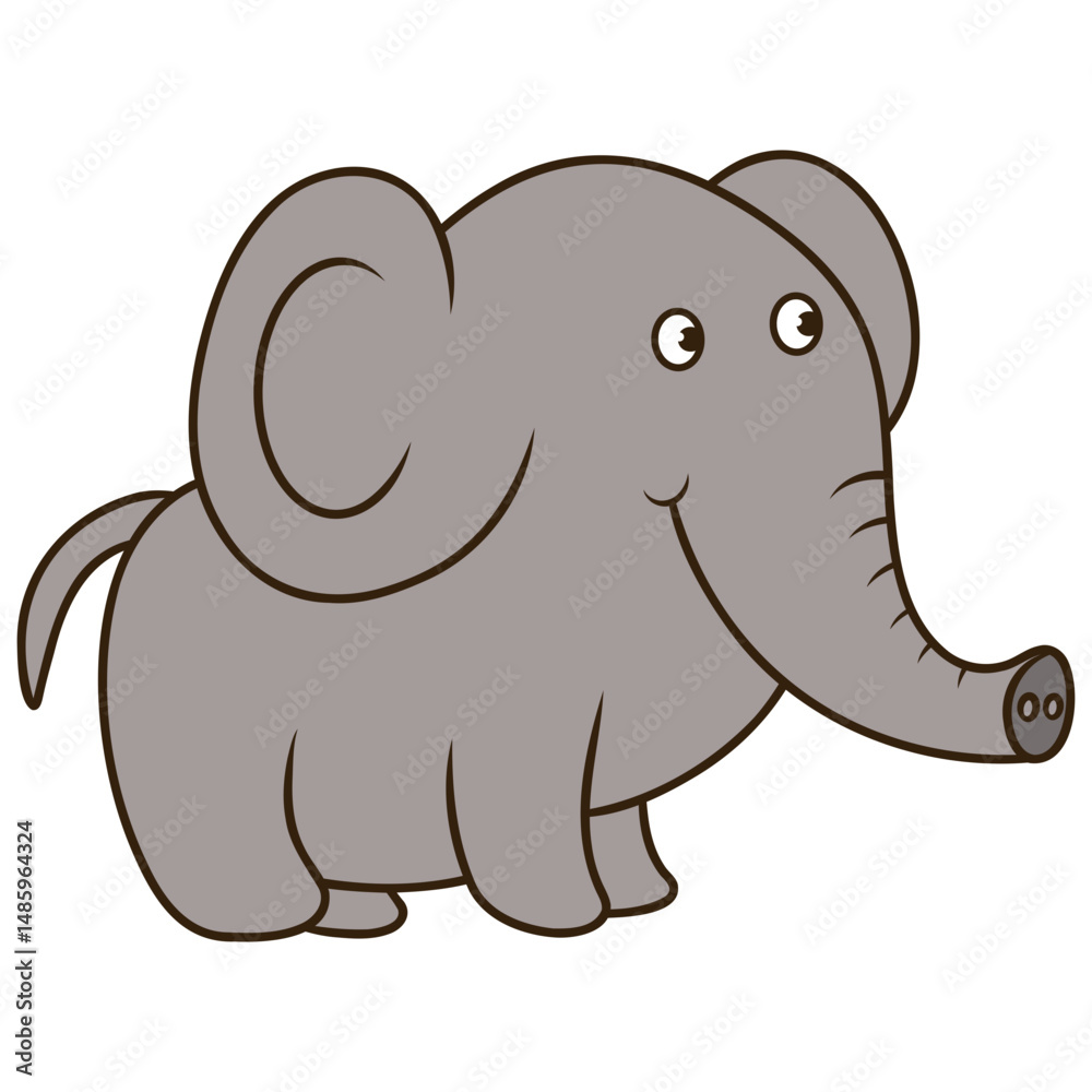 Obraz premium Elephant Cartoon Illustration