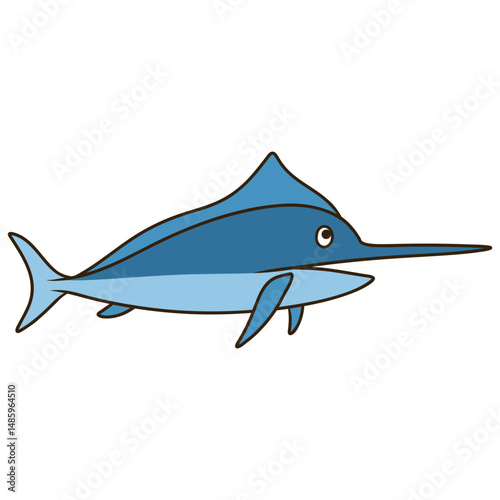 Marlin fish vector illustration