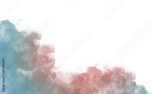 Colorful Cloud Texture with Gradient Effect on white transparent Background