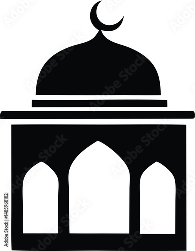 This vector illustration shows the Taj Mahal, a famous marble mausoleum and landmark in Agra, India, representing Asian architecture and travel