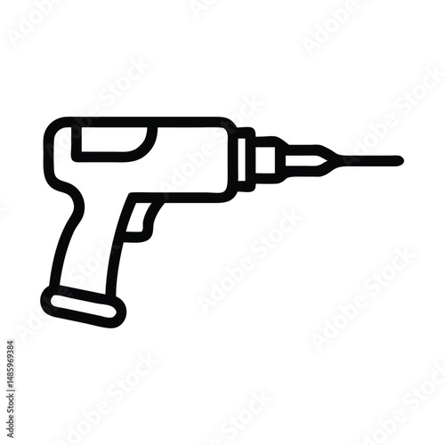  power drill line art vector 