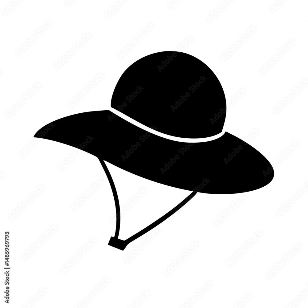 sun hat icon silhouette on transparent background for web and graphic design sun hat icon silhouette on transparent background for web and graphic design
