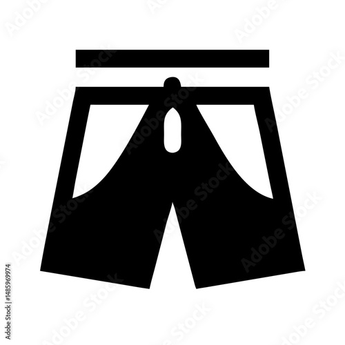 swim trunks icon silhouette on transparent background for web and graphic design