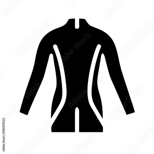 wetsuit icon silhouette on transparent background for web and graphic design