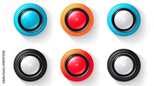 Professional Vector Illustration of Video Play and Pause Buttons Icon Style with Car Theme