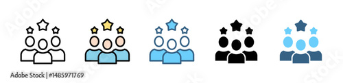 COMPANY VALUES icons with various styles and colors of honesty, boldness, collaboration, customer loyalty, learning, performance, innovative, trust icons live stroke editable