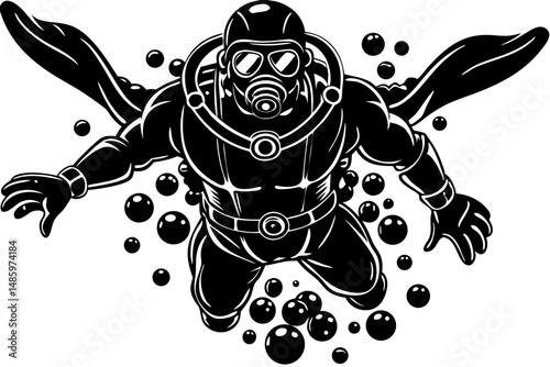 Scuba diver silhouette front view descending facing forward transparency on white, scuba diver, silhouette, diving, diver, ocean, sea, underwater, sport, adventure, marine, equipment, swimwear