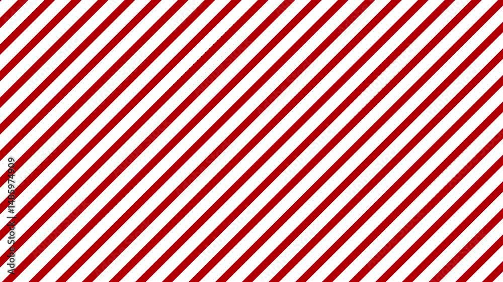 Animated diagonal striped background, Red and white seamless pattern video animation