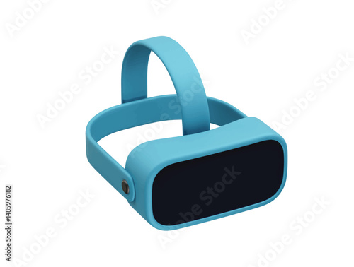 VR Headset icon 3d render illustration.