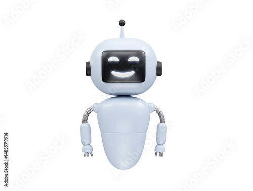Robot 3D Icon illustration render. Robotics hand icon illustration render.