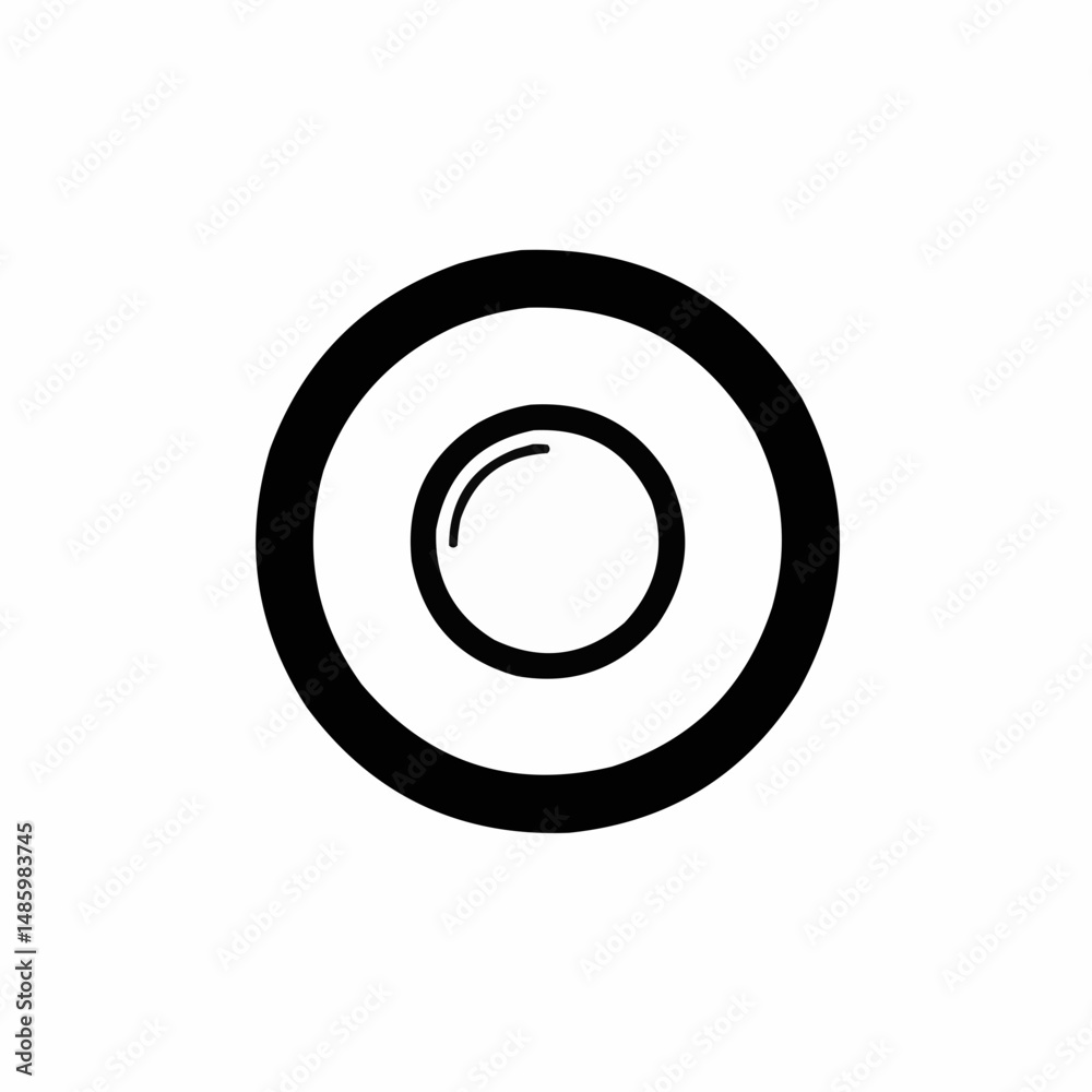 Arcs arranged concentrically create graphic depth in black and white illustration Arcs arranged concentrically create graphic depth in black and white illustration
