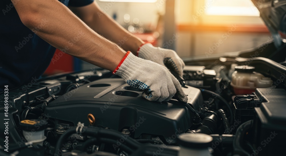 repairman hands repairing a car engine automotive workshop with a wrench, Automobile mechanic car service and maintenance, Repair service repairman hands repairing a car engine automotive workshop with a wrench, Automobile mechanic car service and maintenance, Repair service
