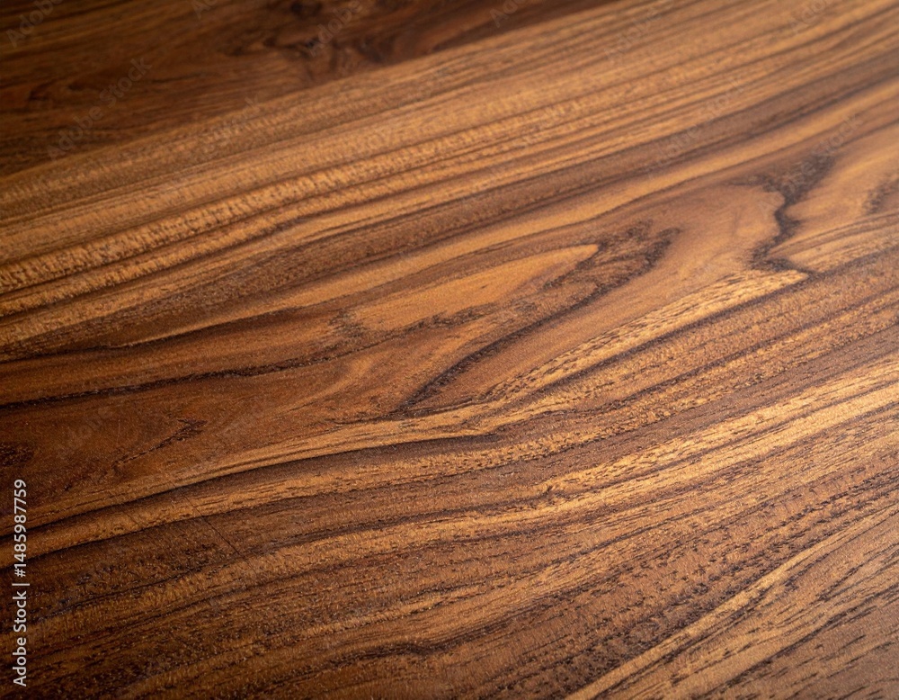 Naklejka premium Close Up View Of Rich Brown Wooden Surface