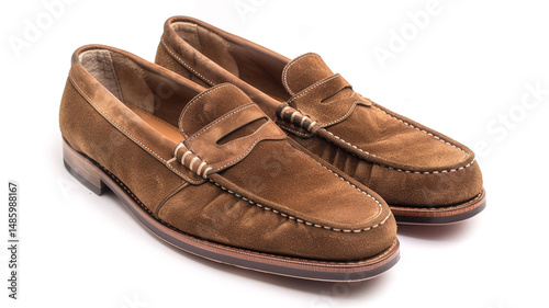 Wallpaper Mural Brown slip-on loafers. Classic and comfortable penny loafers for men. Torontodigital.ca