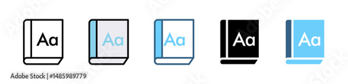 ENGLISH CLASS icons with various styles and colors