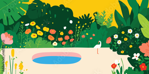 A vibrant and colorful gard...