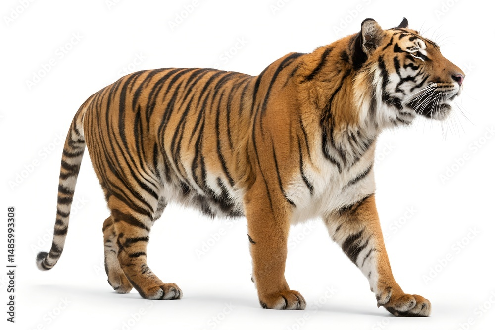 Obraz premium Tiger isolated on white background