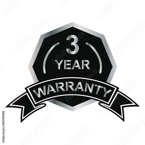 Warranty badge icon. Warranty Badge Set.