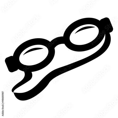 Swimming goggles flat icon