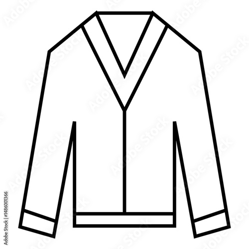 Stroke suit clothing icon