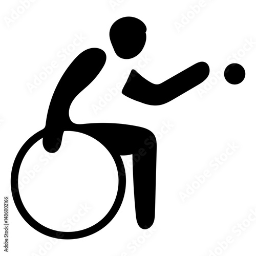 Paralympic sport pictogram powerchair football
