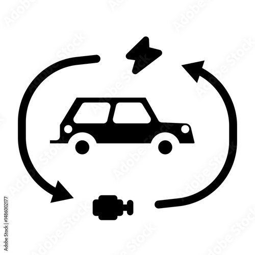 hybrid car icon