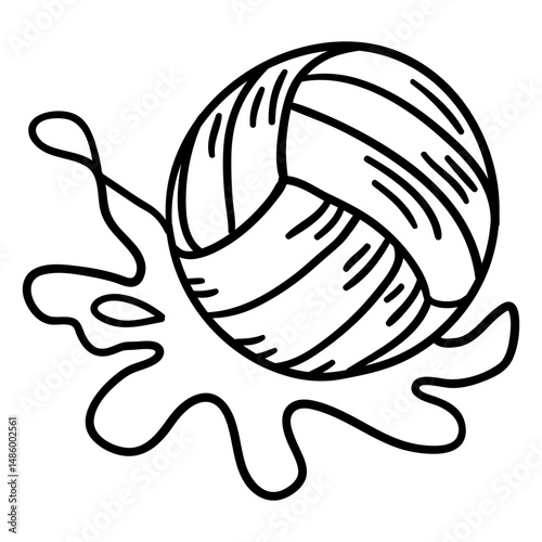 Waterpolo ball splash stroke