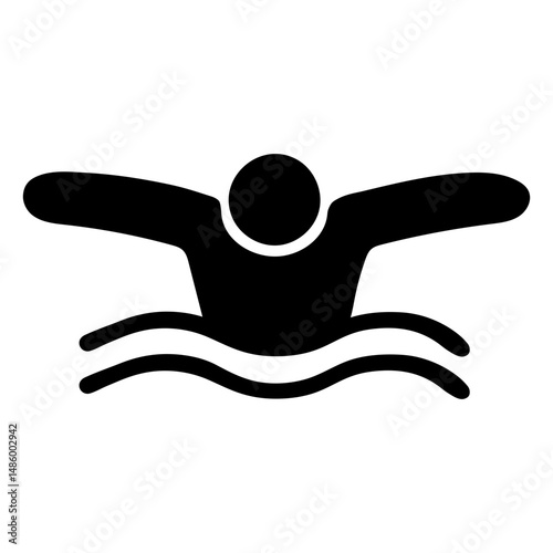 Breaststroke swimmer icon
