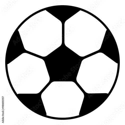 Simple soccer ball filled stroke