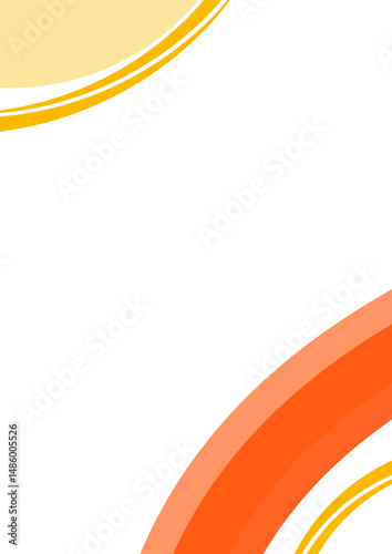 Abstract Orange and Yellow Curves Background Design for Branding