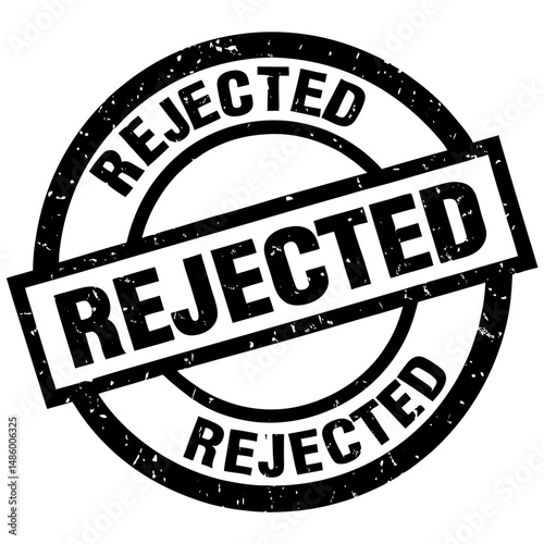 Rejected stamp black silhouette vector illustration