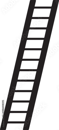 Ladder Silhouette Black vector in image