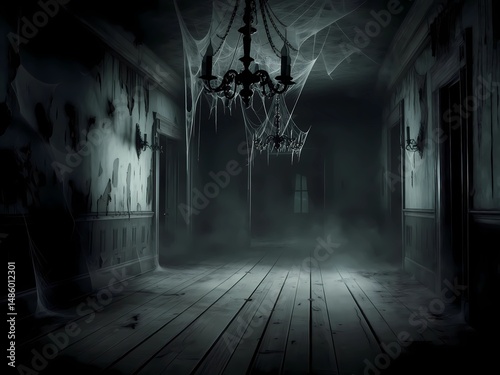 Haunted Mansion: A Dark and Spooky Corridor