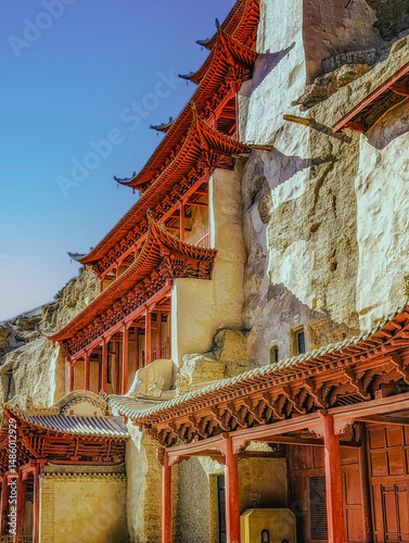 China, Gansu province, Dunhuang, Mogao caves, registered World Heritage by UNESCO