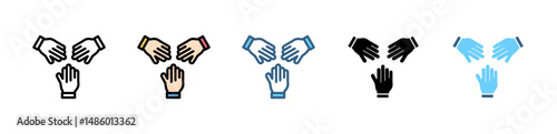 INCLUSION REVOLUTION  icons with various styles and colors