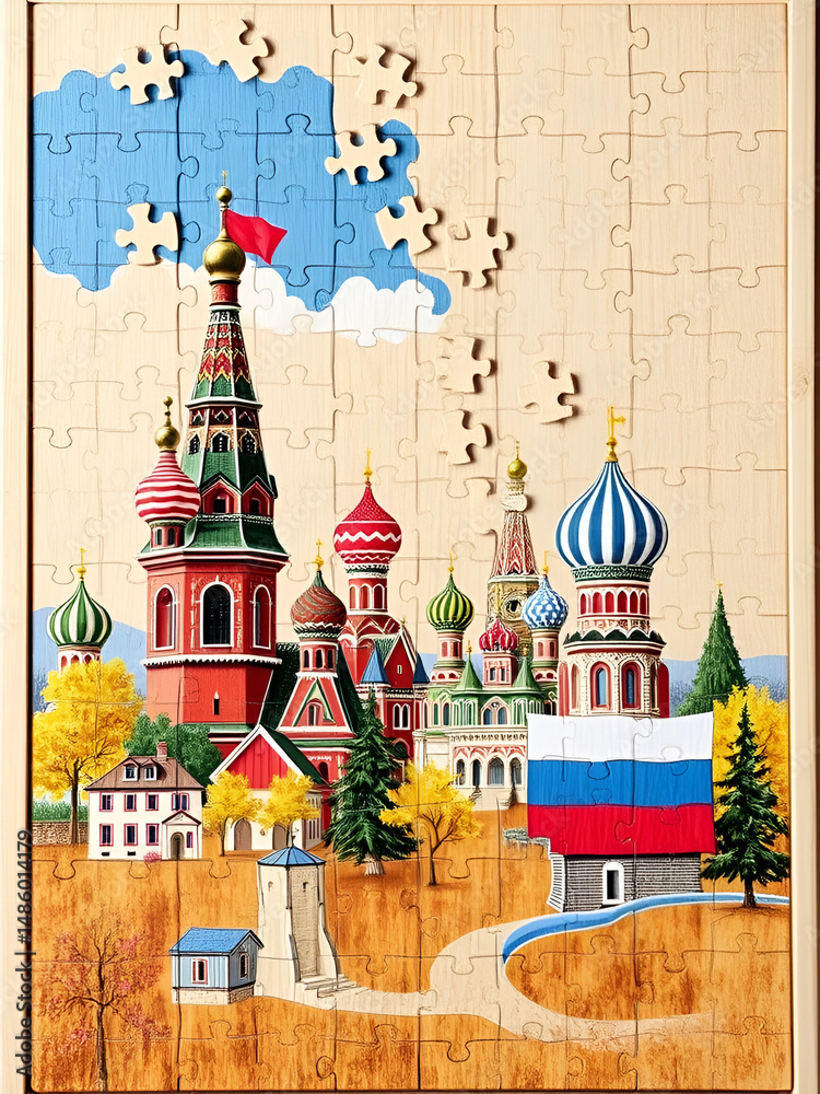 Obraz premium Swedish-Russian Puzzle