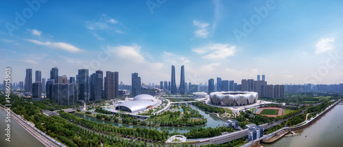 Photography Panoramic View of a Modern Cityscape