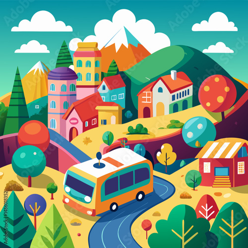 vector illustration of a city