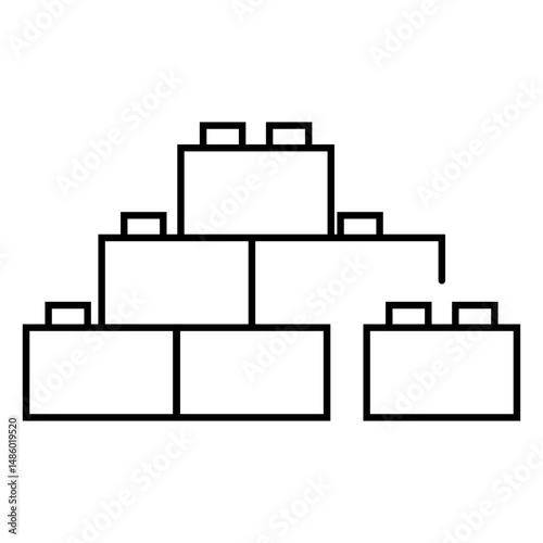 Building blocks toy icon
