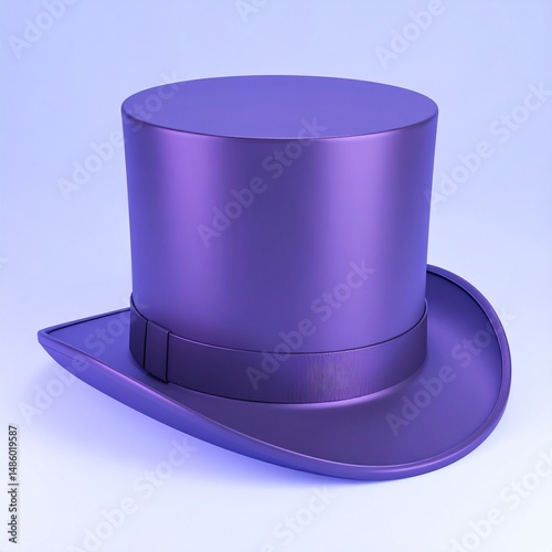 blue top hat isolated on white