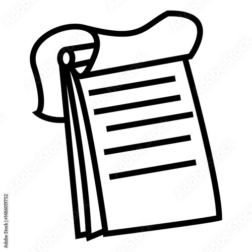 Top spiral notebook stroke icon