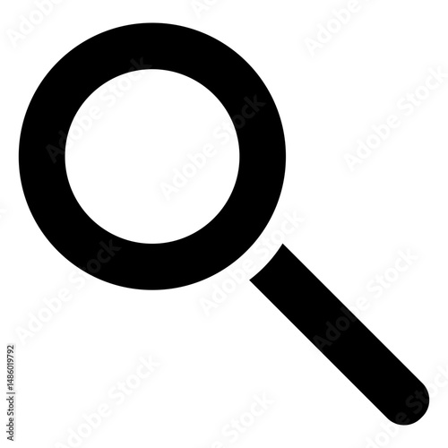 Magnifying glass flat icon school