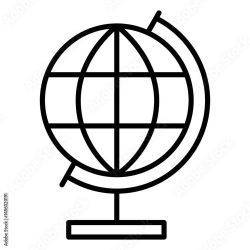 Globe stroke icon