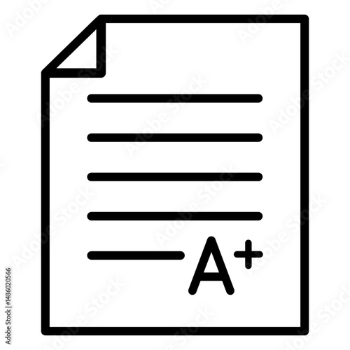 A grading paper stroke