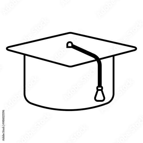 Graduation cap stroke