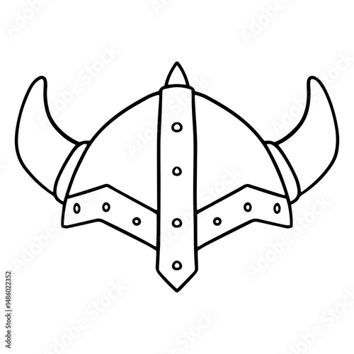 Viking helmet horn stroke