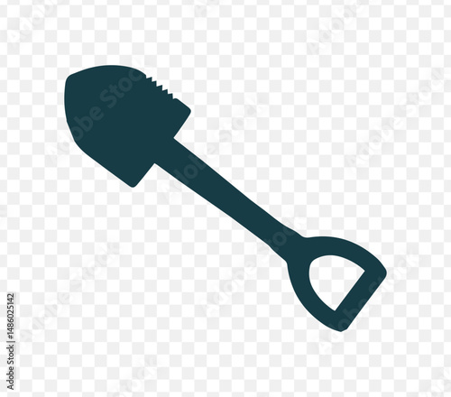 Shovel silhouette vector art design, illustration